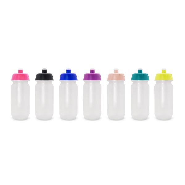 Clear Bottles Colour Cap Variety 600ml