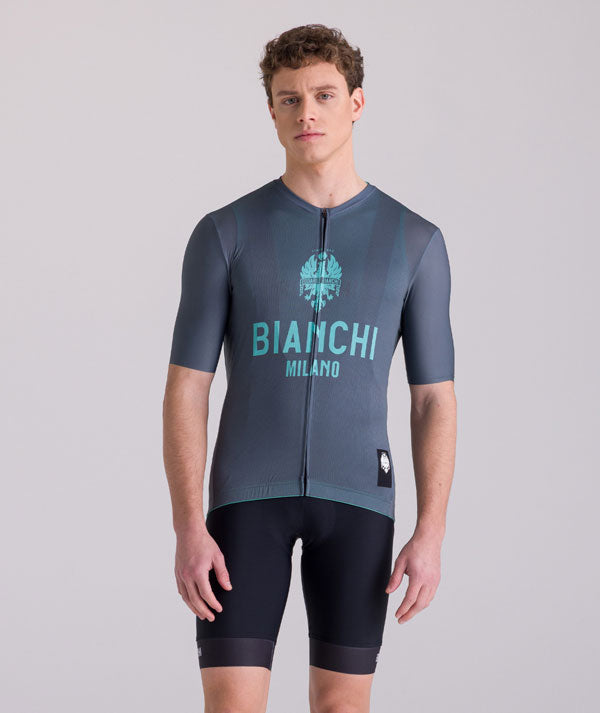 Bianchi Jersey Santini M/C Mod Classic Grey