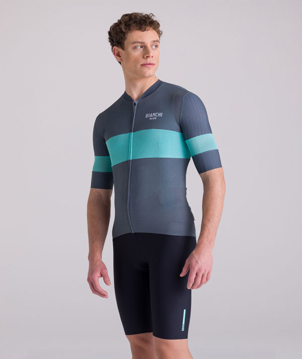 Bianchi Jersey Santini Unisex Race Grey