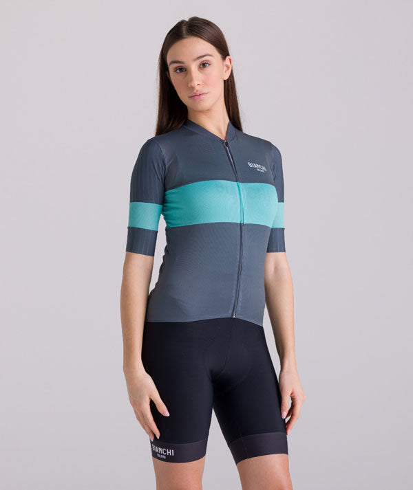 Bianchi Jersey Santini Unisex Race Grey