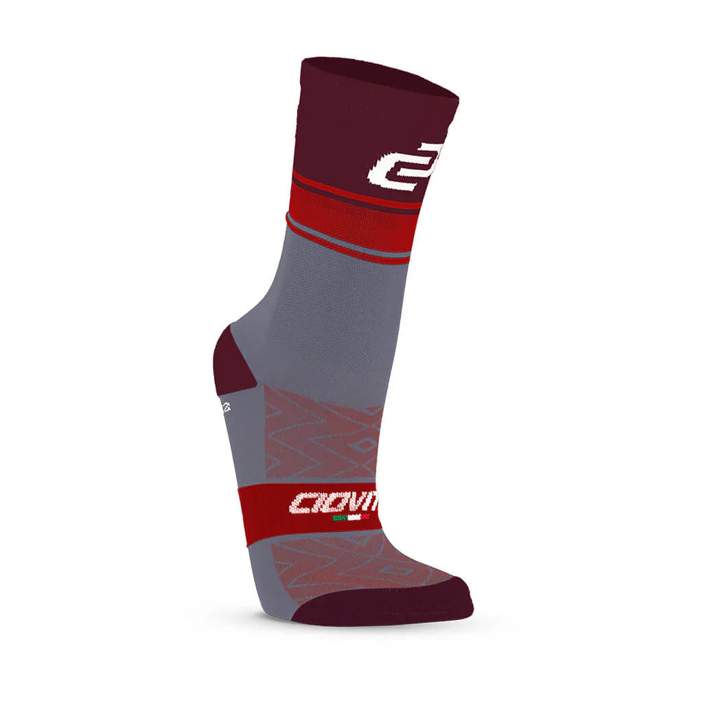 Ciovita Crew Sock Cherry Stripe