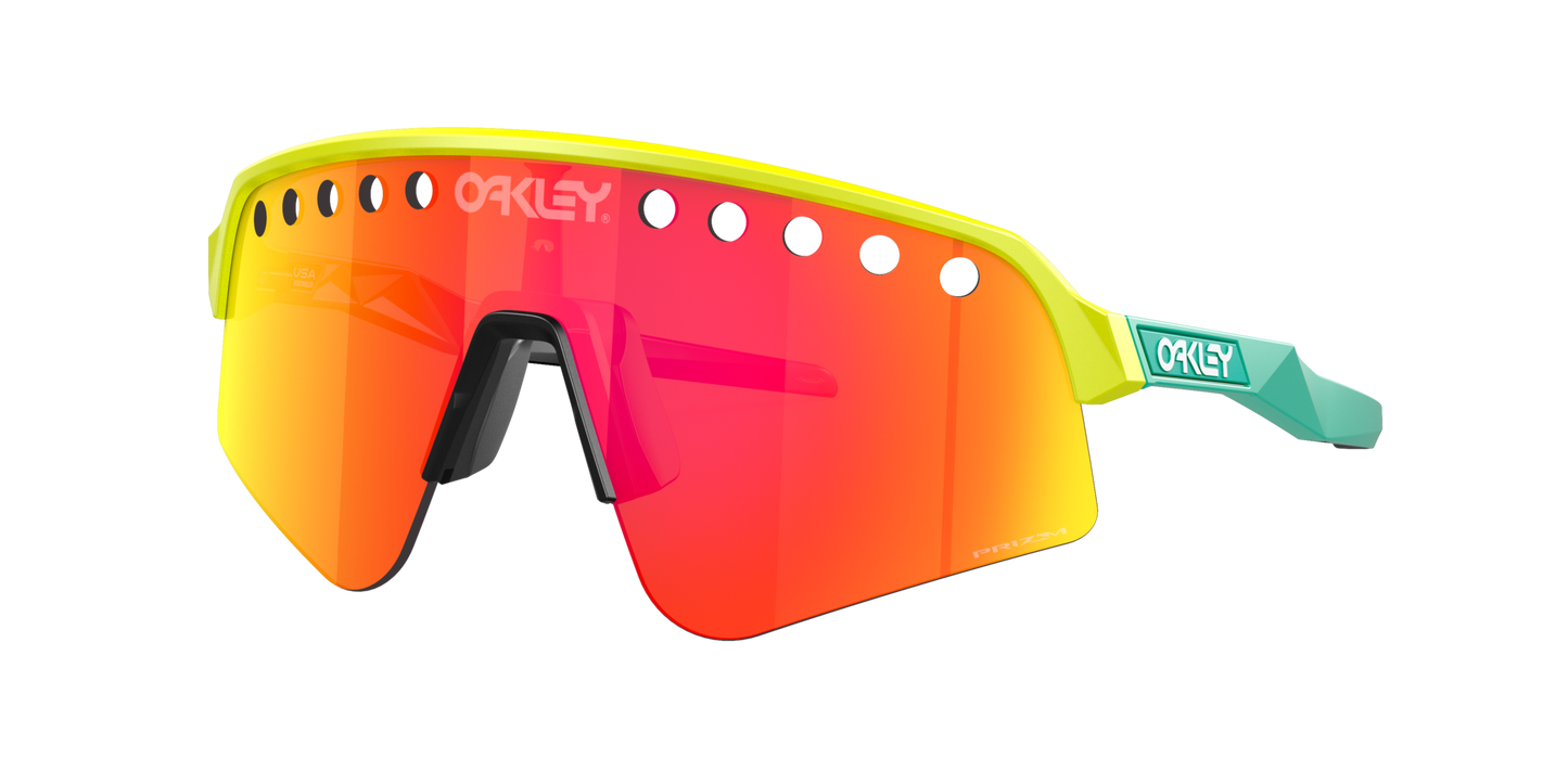 Oakley Sutro Lite Sweep Tennis Ball Yellow W/Prizm Ruby