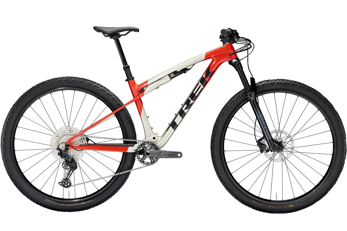 Trek Supercaliber SL 9.6 Lunar Silver Lava Red