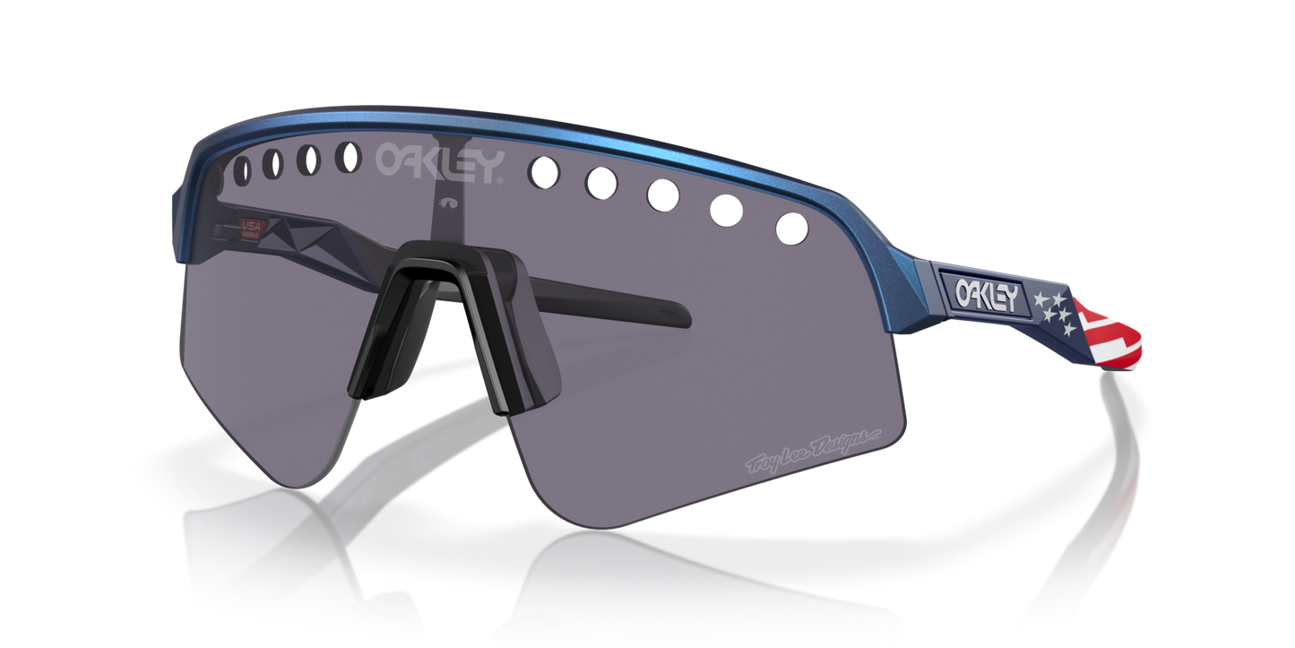 Oakley Sutro Lite Sweep Troy Lee Designs Blue Shift w/Prizm Grey Vented