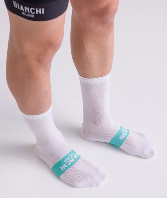 Bianchi Socks Santini High Profile White