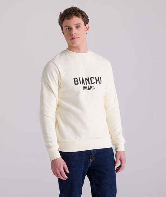 Bianchi Sweater Santini Crew Neck White