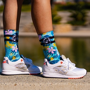 Grumpy Monkey Socks Blue Lagoon