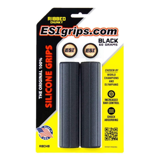ESI Ribbed Chunky Black Grips