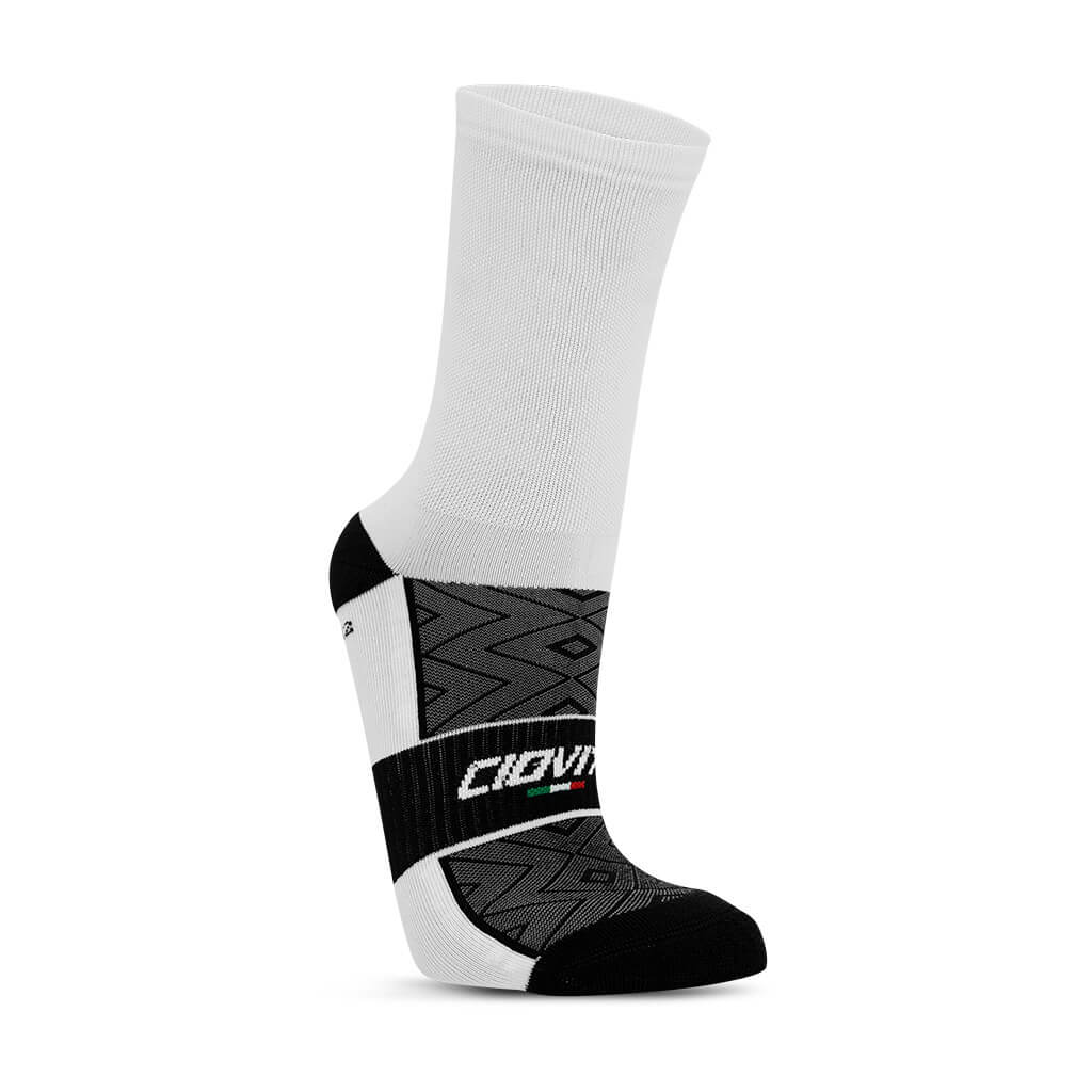Ciovita White Logo Crew Sock