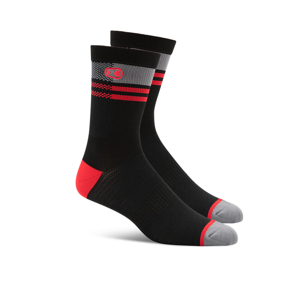 Crankbrothers Icon Socks SM/MD BLK/RED/GRY