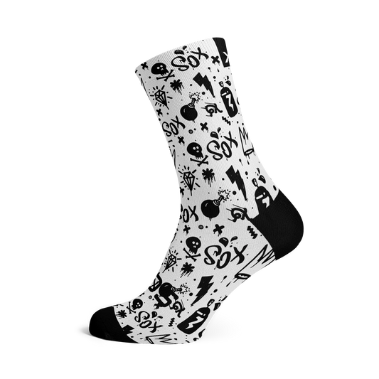 SOX Doodle White Sock