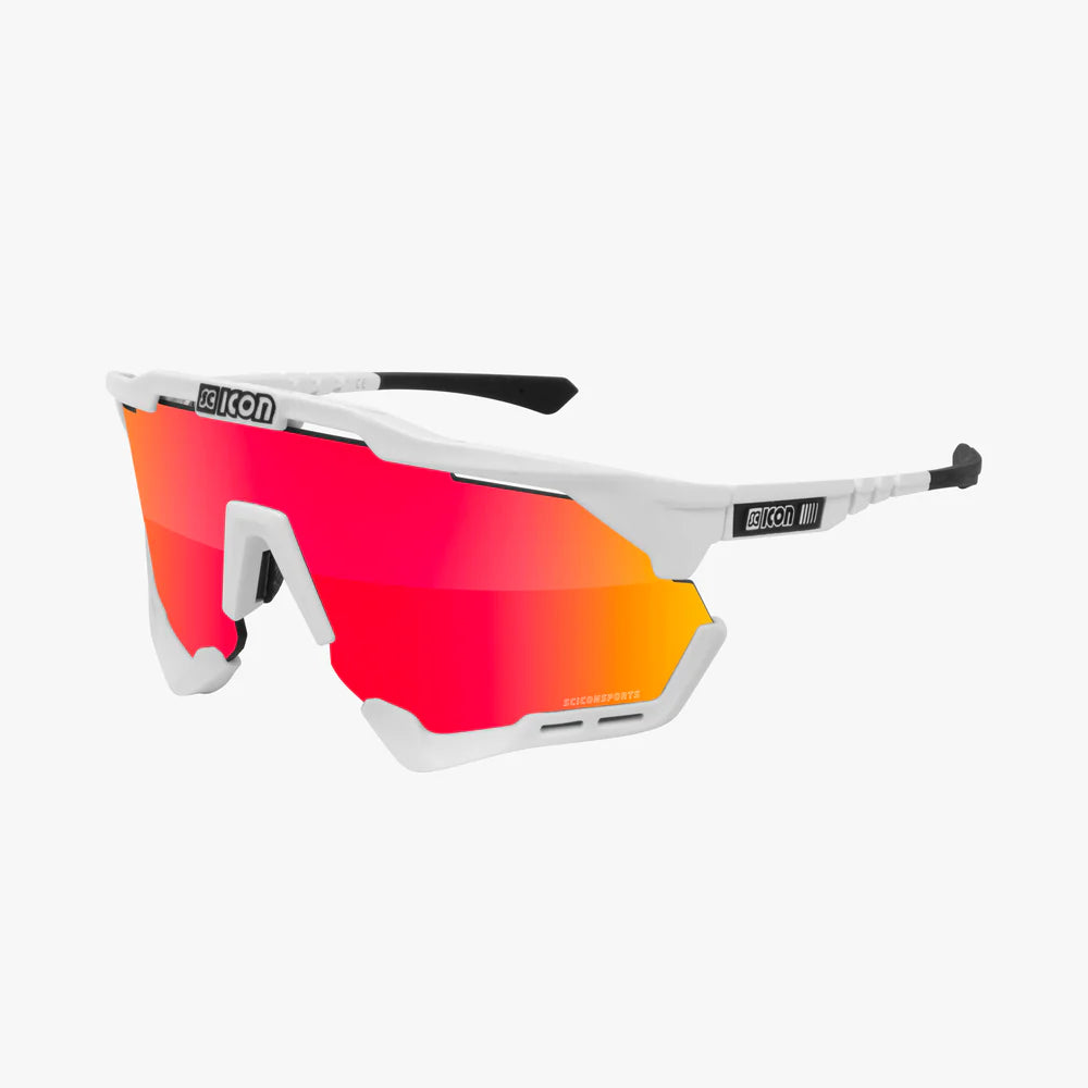 SCICON AEROSHADE XL WHITE GLOSS MULTIMIRROR RED + RAIN CLEAR