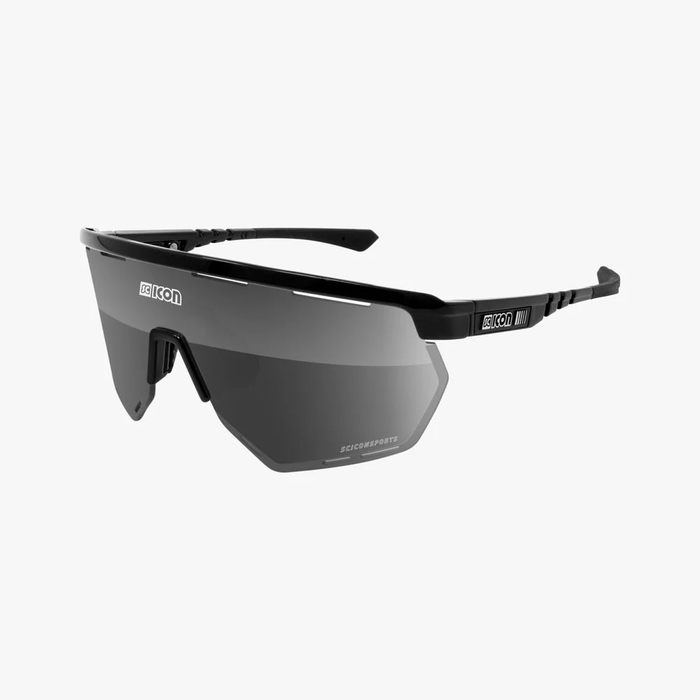 SCICON AEROWING BLACK GLOSS MULRIMIRROR SILVER + RAIN CLEAR